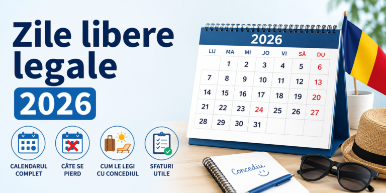 Zile libere legale 2026: calendarul complet, câte se pierd și cum le legi cu concediul